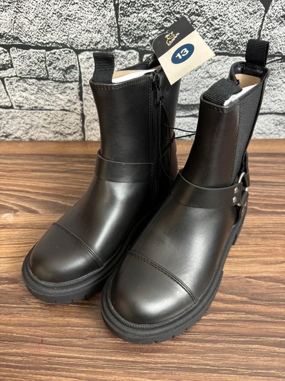 Girls Art Class Black Crosby Boots - Size 13